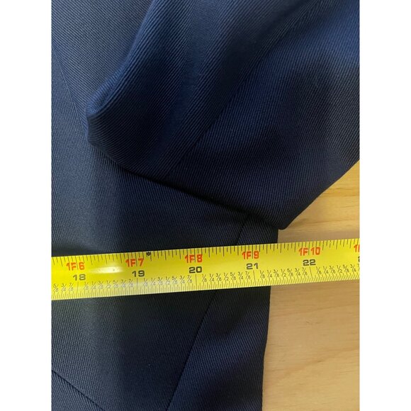 L'Agence Jennah Cropped Single Breasted Blazer Navy Blue - Picture 10 of 12